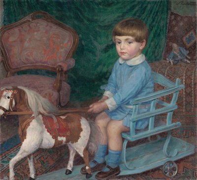 Boy with a Toy Horse by Ivan Zabota